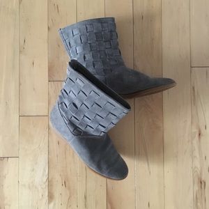 Vintage suede ankle boots